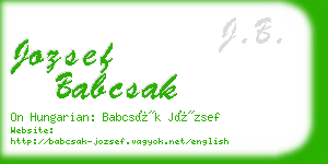 jozsef babcsak business card